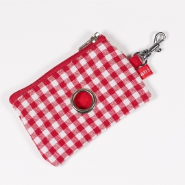 Porta-bolsas Mini Vichy Rojo