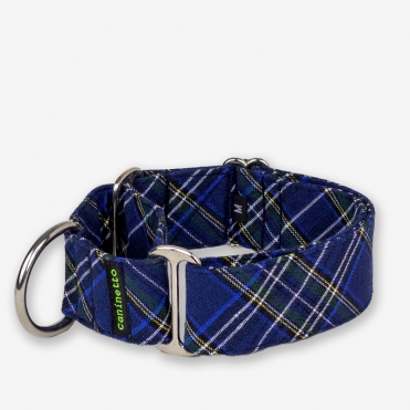 Collar Martingala Tartan Azul