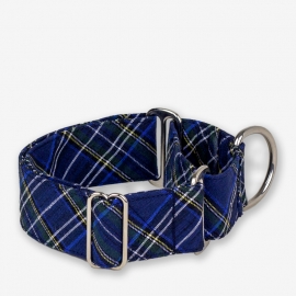 Collar Martingala Tartan Azul