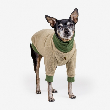 Sudadera con mangas para perro Polar Beige